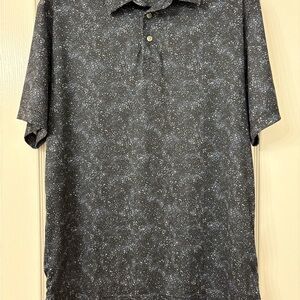 Ben Hogan Black and White Speckled Polo Shirt